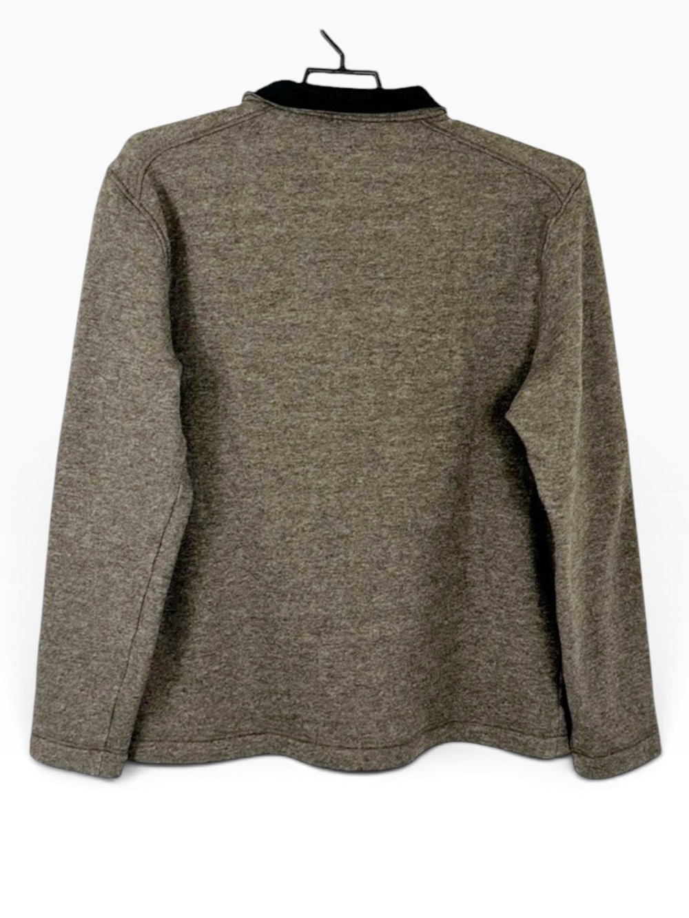 Toad & Co Men's L Pullover Jacket Sweater Brown 1/2 Zip‎ Wool Blend Zip Pocket